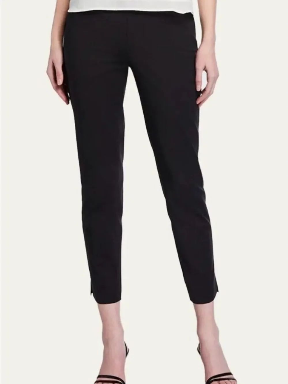 Lafayette 148 New York Stanton Black Ankle Slim Pants size 6